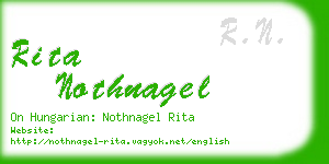 rita nothnagel business card